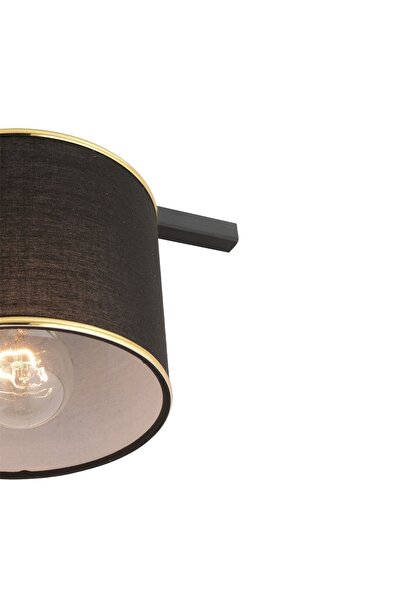 Apliqa Selina 2Li Siyah Modern Plafonyer Genç Odası Mutfak Yatak Odası Avize