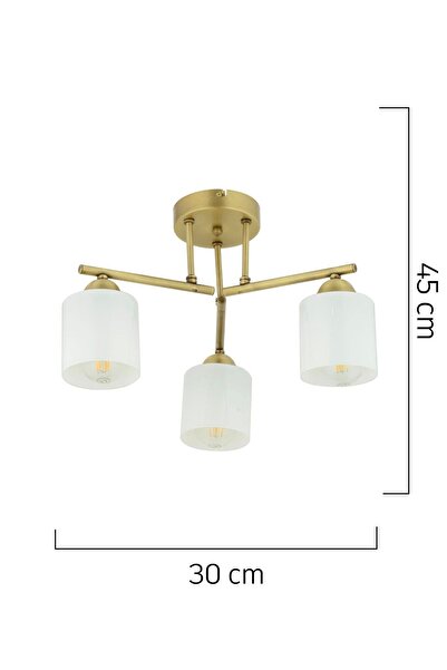 Apliqa Kavis 3'Lü Eskitme Modern Genç Odası Mutfak Salon Avize