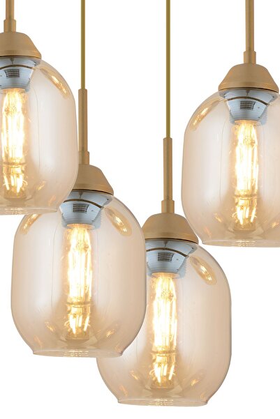 Apliqa Hierro 5 Li Yuvarlak Eskitme Modern Salon Avize