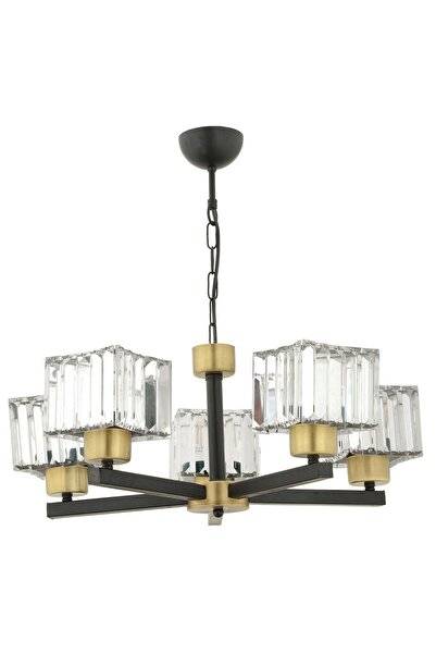 Apliqa Britney Eskitme 5 Li Kristalli Taşlı Modern Tasarım Kristal Salon Avize