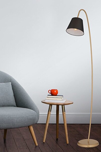 Apliqa Algina Eskitme Şapkalı Ayaklı Abajur Lamba Retro Metal Lambader