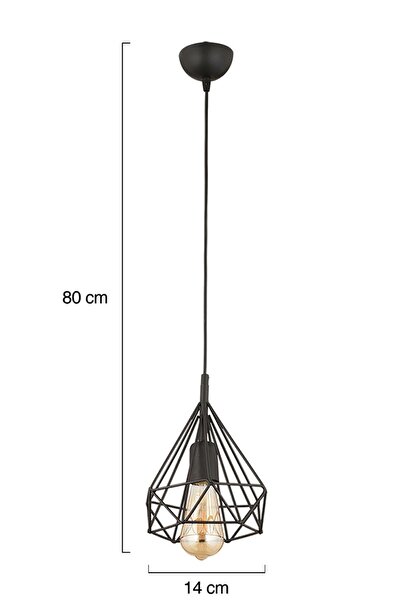 Apliqa Bien Tekli Siyah Modern Sarkıt Mutfak Salon Sarkıt Avize