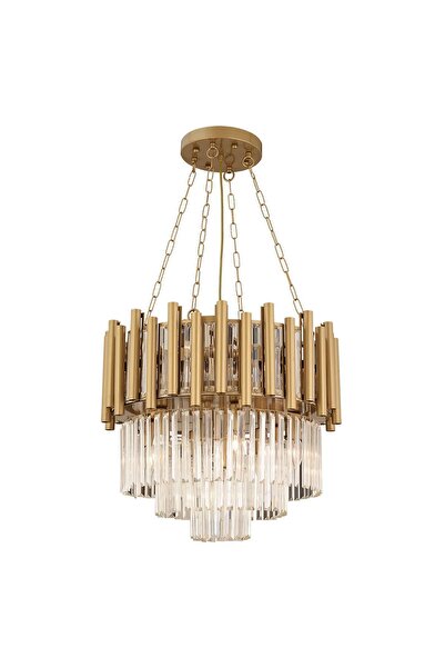 Apliqa Mostar Eskitme Kristalli, Taşlı Modern Tasarım Kristal Salon Avize