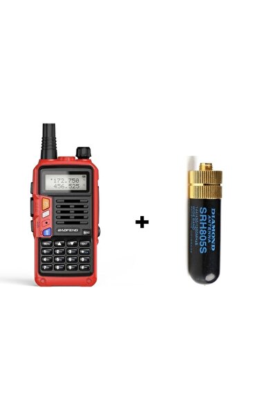 BAOFENG Uv-s9 Plus Kırmızı Bıdık Anten V2 Versiyon