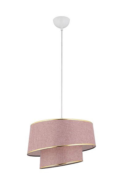 Apliqa Paoni 2-Tier Pink Gold Detailed Modern Hallway, Bedroom Living Room Chandelier