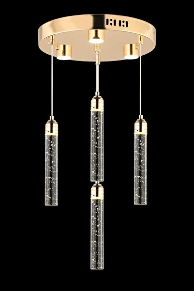 Apliqa Zaki 4 lü Gold Kaplama 3 Renkli 58 Watt Ledli Modern Tasarım Oturma Odası,Genç Odası,Yatak Odası,Sal