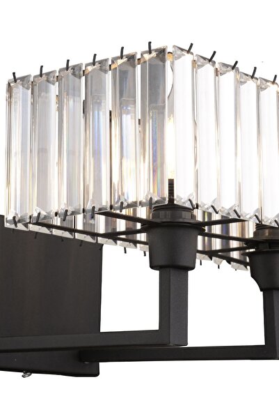 Apliqa Brambles Siyah Kristal Taşlı Duvar Lambası Yatak Odası-yatak Başı-salon Için Aplik