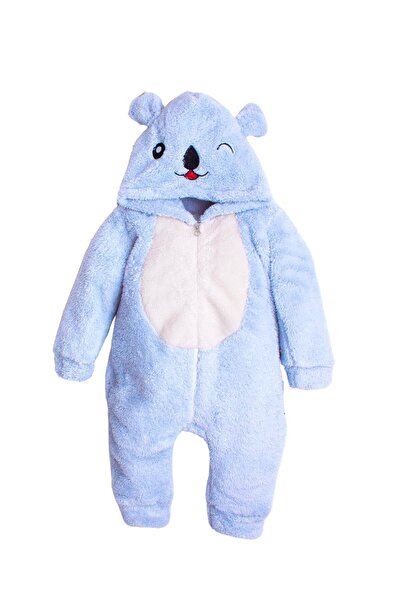 Chicsy Baby بذلة ويلسوفت مطرزة بغطاء للرأس من القطيفة للأطفال الرضع