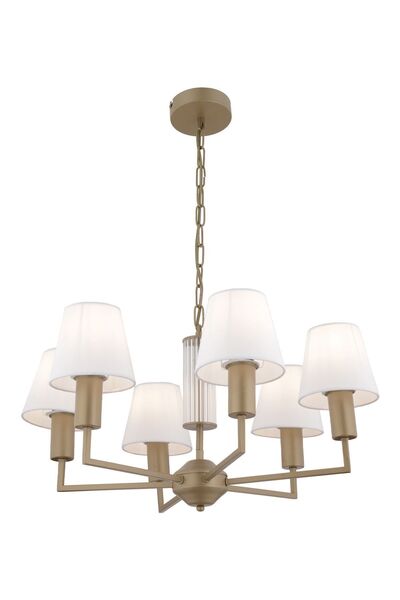 Apliqa Ellery 6'lı Eskitme Beyaz Şapkalı Modern Plafonyer Genç Odası Yatak Odası Retro Salon Avize