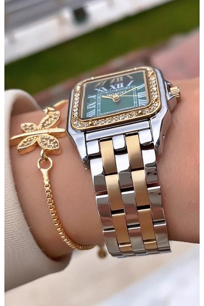 Homies Brand Yellow Silver Color Waterproof Women's Wristwatch - Bracelet 0850hms011287