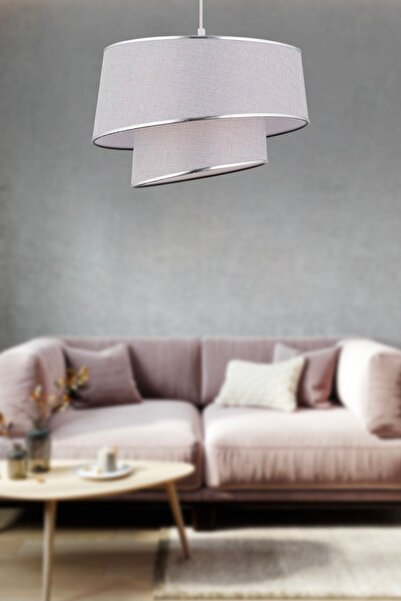 Apliqa Paoni 2 Katlı Gri Modern Koridor,yatak Odası Salon Avize