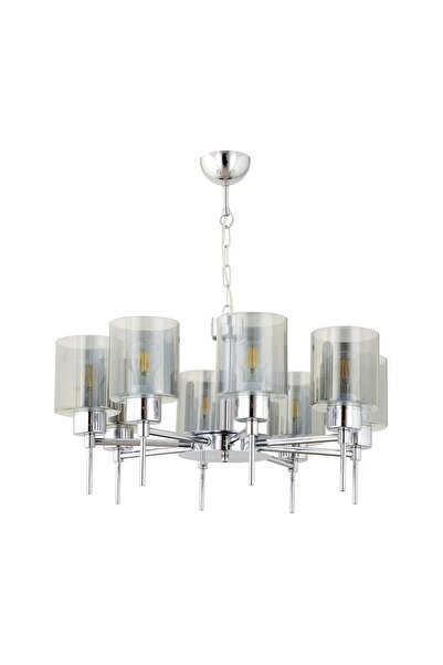 Apliqa Cemre 8'Li Krom Modern Yatak Odası Mutfak Salon Avize