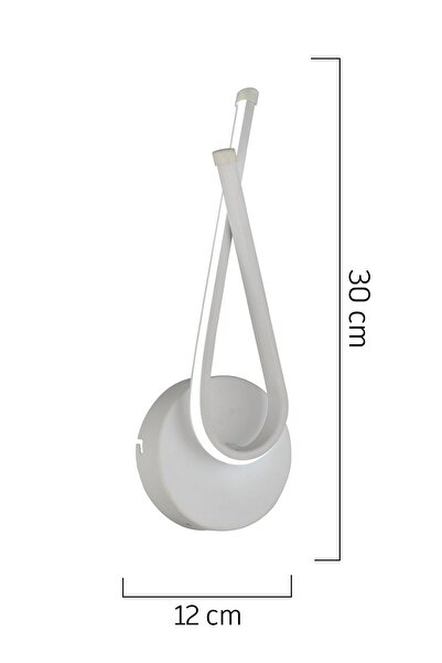 Apliqa Pedra Beyaz 20 Watt Duvar Lambası Modern Tasarım Salon Led Aplik