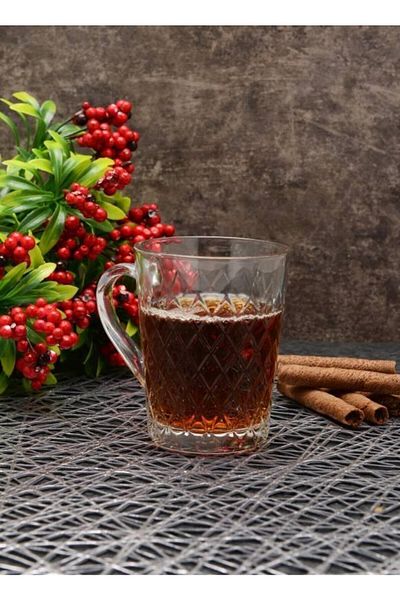 Paşabahçe 55723 Ruby Glass Mug 2 Pieces 260 Cc