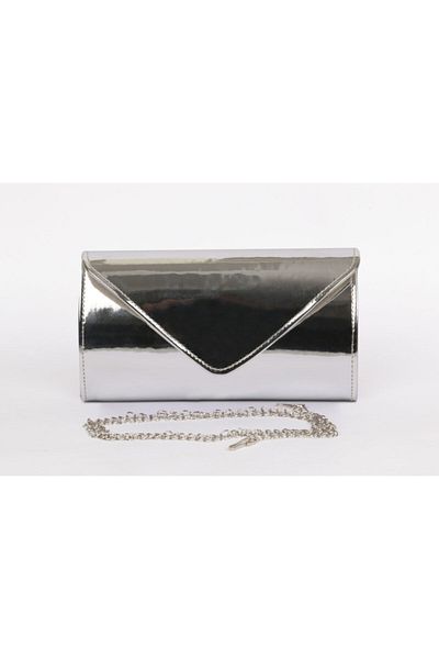 efnanstore Βραδινή τσάντα με ασημί καθρέφτη