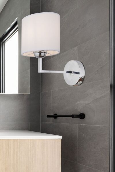 Apliqa Zadie Tekli Beyaz Şapkalı Krom Duvar Lambası Yatak Odası-yatak Başı-banyo Için Modern Aplik