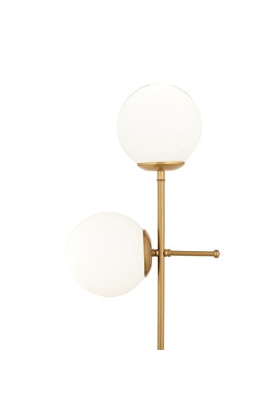 Apliqa Günay Modern Design Living Room-Bedroom Lampshade - 2-Piece Antique White Glass Table Lamp