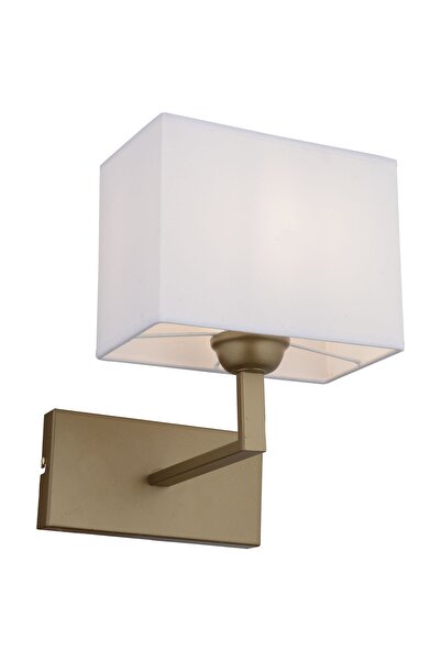 Apliqa Rylee Tekli Beyaz Şapkalı Eskitme Duvar Lambası Yatak Odası-yatak Başı-banyo Için Modern Aplik