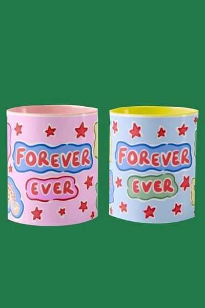 Hello Melody Design Cup Set "FOREVER & EVER" from Hello Melody cup series - Original design digital print 9.5x8 cm