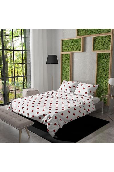 Pusula Home Double - Heart Duvet Cover Set