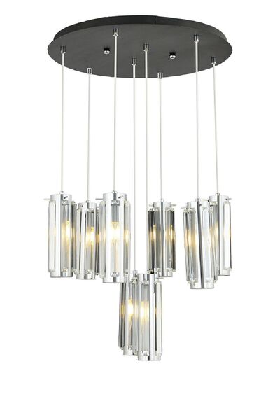 Apliqa Natali 8Li Sarkıt Krom Modern Genç Odası Mutfak Salon Sarkıt Avize