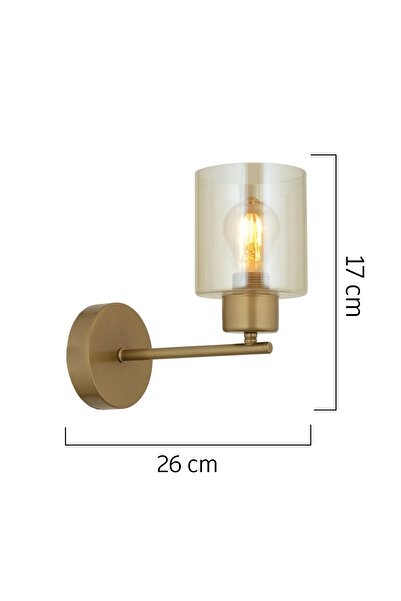 Apliqa Lima Eskitme Bal Camlı Duvar Lambası Yatak Odası-Yatak Başı-Banyo İçin Modern Aplik