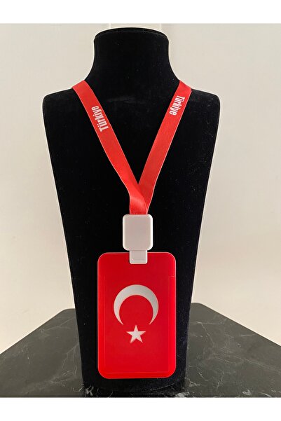 Butik Yoyolu Çekilebilir Askılı Kartlık Türk Bayrağı Baskılı