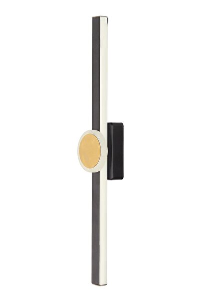 Apliqa Disk Siyah Gold 26 Watt Modern Tasarım Banyo Koridor Ledli Salon Aplik