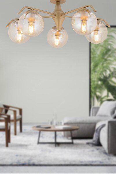 Apliqa Diaspor 5li Eskitme Modern Sarkıt Genç Odası Yatak Odası Retro Salon Avize