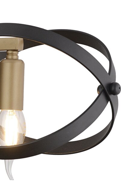 Apliqa Caliope Eskitme Duylu Siyah Modern Oturma Odası, Koridor, Yatak Başı, Salon Aplik