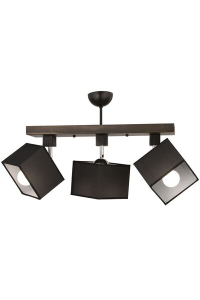 Apliqa Grande 3Lü Siyah Modern Koridor Mutfak Salon Plafonyer Avize