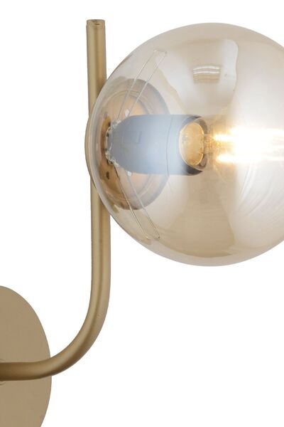 Apliqa Lowel Tekli Eskitme Bal Camlı Modern Yatak Başı Salon Aplik