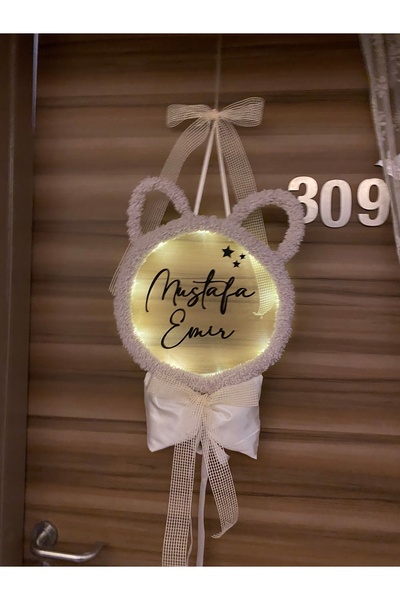 Pırıltılı Dizaynlar Ayıcık Kapı Süsü