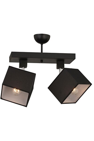 Apliqa Grande 2Li Siyah Modern Koridor Mutfak Salon Plafonyer Avize