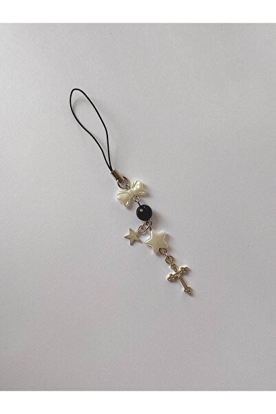 bettymettys Black Cross 1 Fairycore Coquette Telefon Charmı