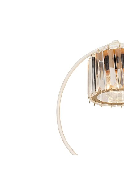 Apliqa Tufty Beyaz Kristalli Taşlı Dekokratif Tasarım Salon- Yatak Odası Modern Abajur