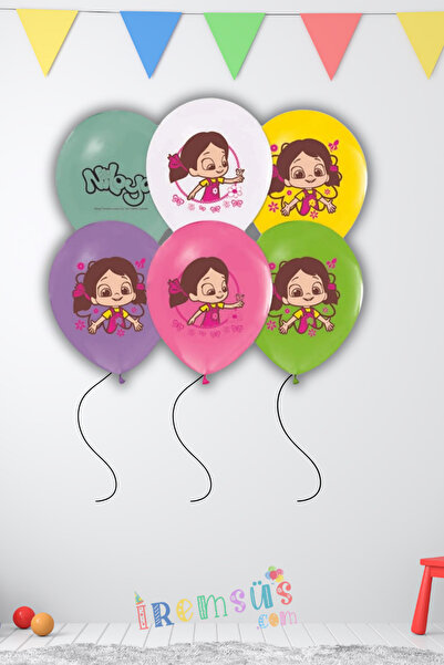 mypartyready Niloya Konsept Doğum Günü Partisi Baskılı Lateks Balon 10 Adet N...