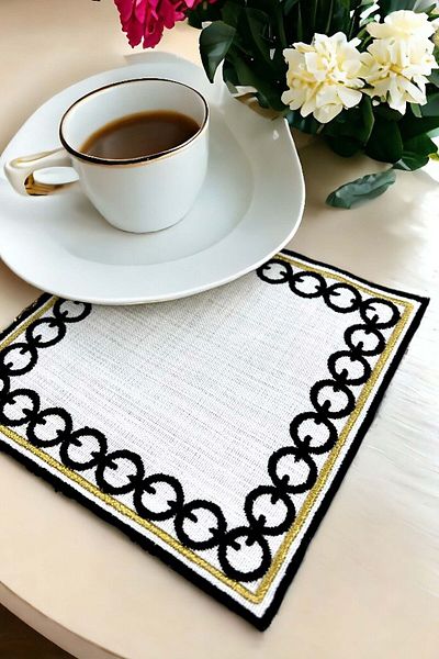 FLAWLESS HOME 2-Piece Presentation Napkin - Coffee Side and Coasters