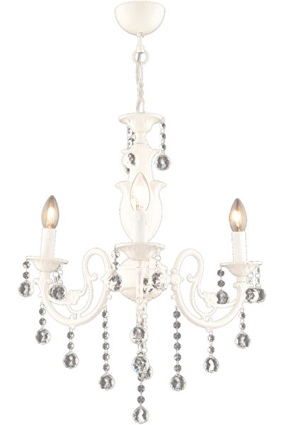 Apliqa Beyza 3Lü Beyaz Kristalli Modern Yatak Odası Salon Kristal Avize