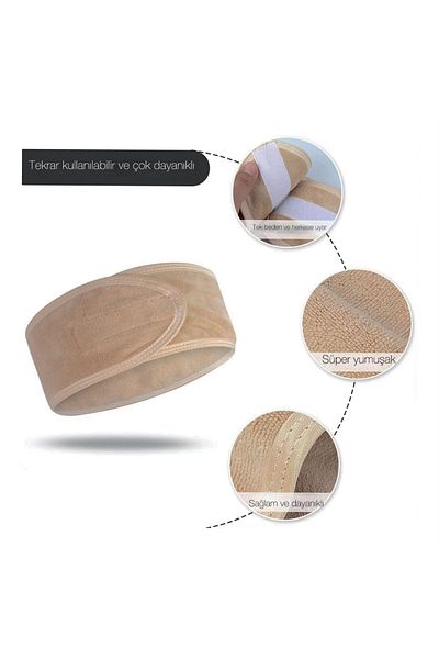 Mokita Home Βαμβακερή πετσέτα κεφαλόδεσμος - Sportsman Makeup Headband Sweatband με απλή μπούκλα και ταινία Velcro
