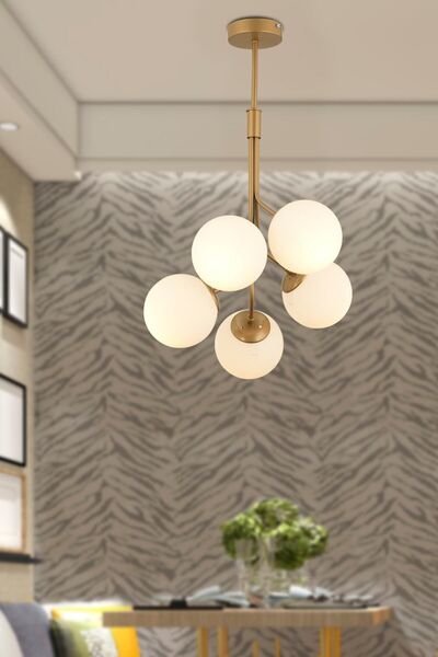 Apliqa Artel 5li Eskitme Top Avize Modern Sarkıt, Mutfak Yatak Odası Salon Avize