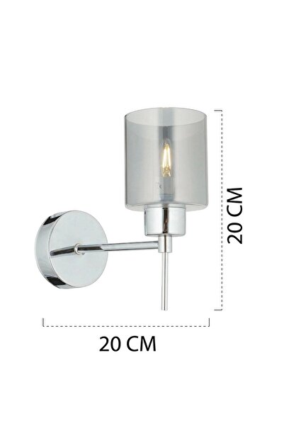 Apliqa Cemre 6'Lı Krom Modern Tasarım Yatak Odası Salon Avize-Aplik Seti 3 Parça Avize-Aplik Seti Seti