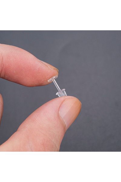 Arescollection Antiallergic Invisible Transparent Bioplast Silicone Two Pairs of Earrings