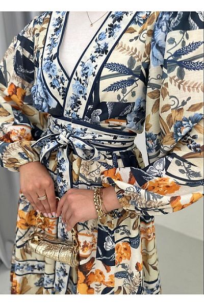 Gogoey New Rose Detailed Linen Fashion Trend Set - Lower and Upper Set