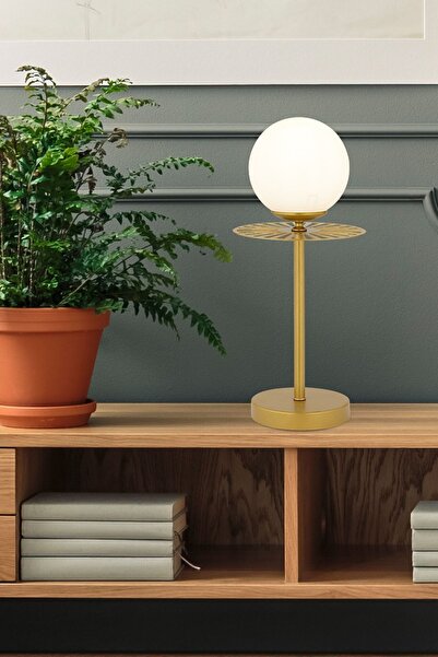 Apliqa Rakes gold Abajur Salon-Yatak Odası Modern Tasarım Masa Lambası