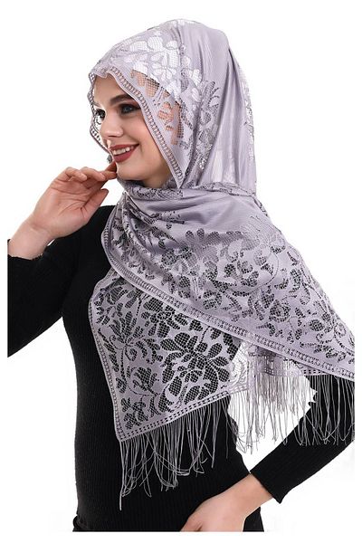 ihvanonline Lilac Delicate Tulle Shawl - 60x160