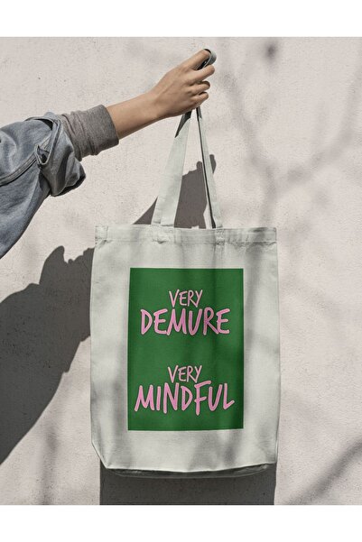 redame Y2K Cloth Tote Bag - Very Mindful Very Demure