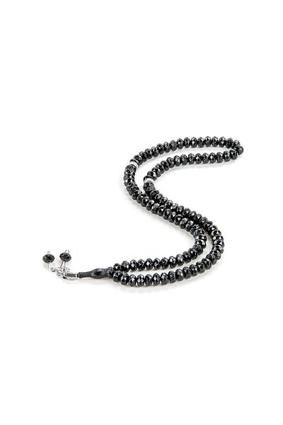 İhvan 99' Hajj Umrah Black Prayer Beads - Crystal Look, Gift, 10 Pieces