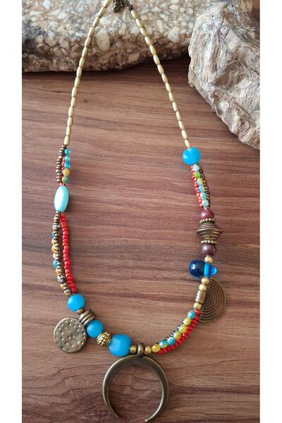 azra takı tasarım Authentic Handmade - Short Women's Necklace