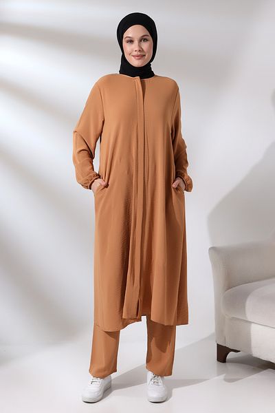 ihvanonline Γυναικεία στολή Hajj and Umrah Αφγανική διπλή στολή Salmon